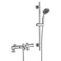 Tailored Plumb Essentials Thermostatic Bath Shower Mixer Riser Kit - Chrome