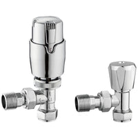 Tailored Thermostatic Controlled Angled Radiator Valves Pair