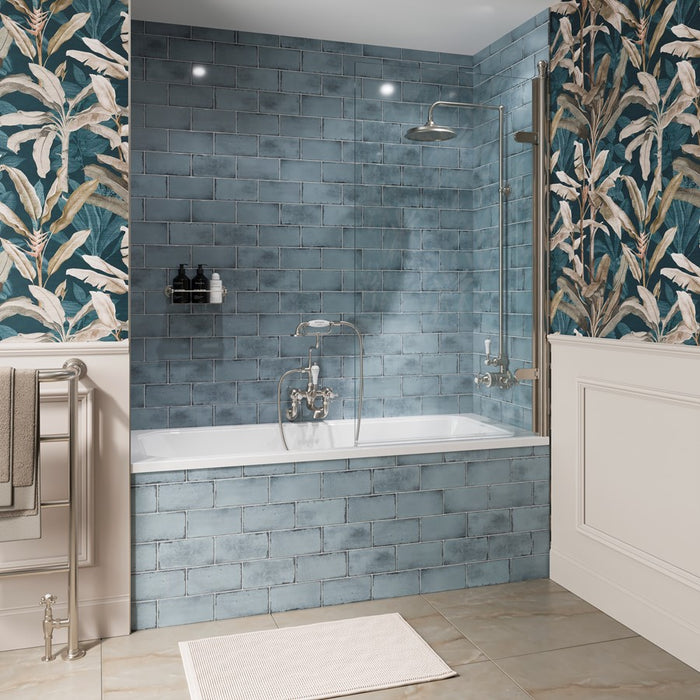 Burlington Classique Hinged Single Bath Screen - 1500mm x 850mm