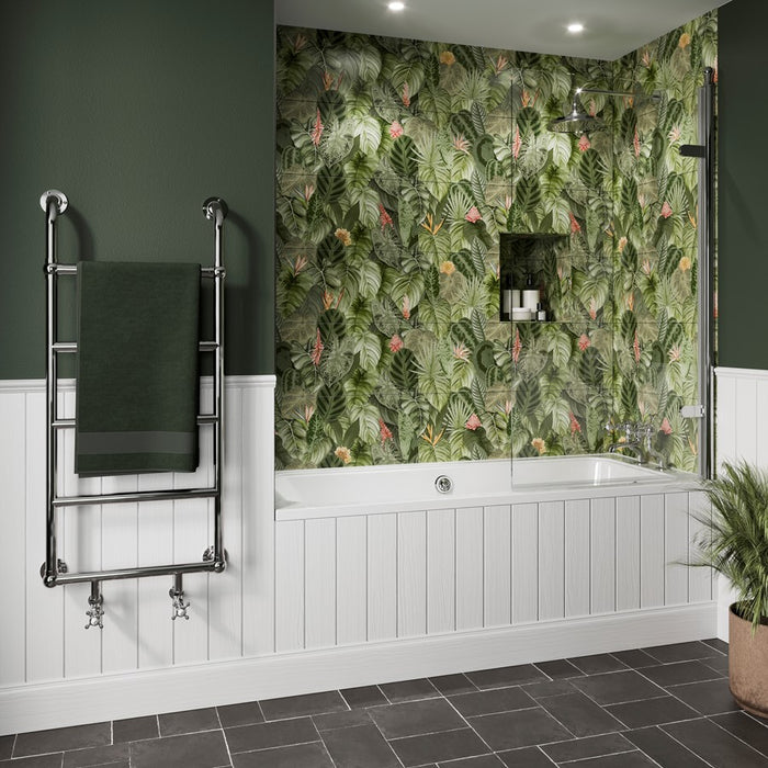 Burlington Classique Hinged Single Bath Screen - 1500mm x 850mm