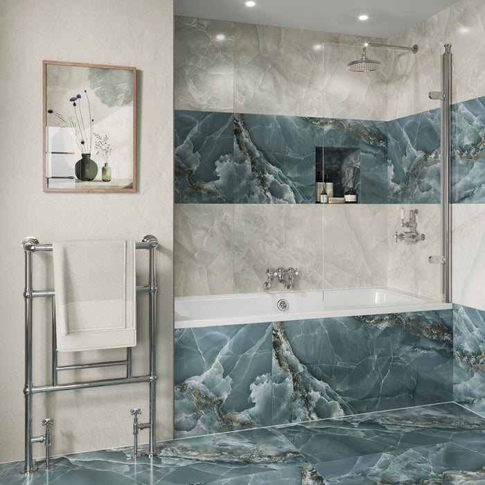 Burlington Classique Hinged Single Bath Screen - 1500mm x 850mm