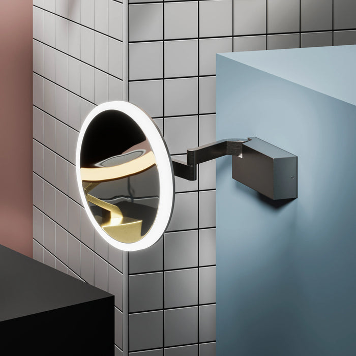 HIB Cirque Magnifying Illuminated LED Mirror - 200mm Wide