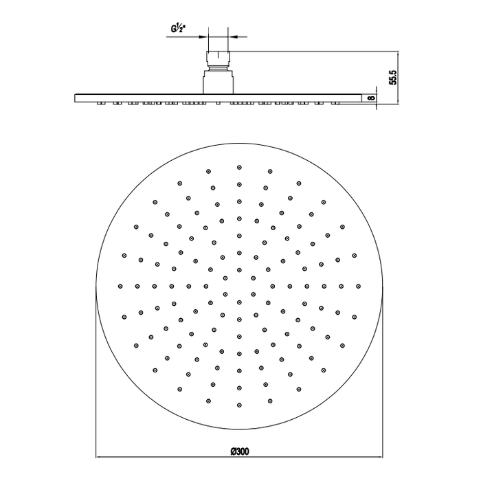 Crosswater 3ONE6 Stainless Steel Dual Outlet Thermostatic Shower Valve With Pencil Handset and Showerhead