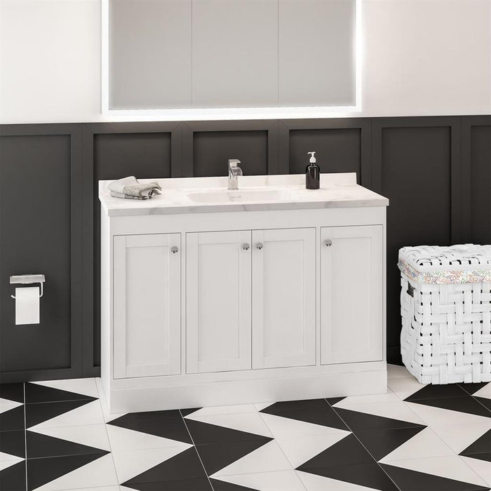 Eastbrook Hardwick 4 Door Floorstanding Vanity Unit With Quartz Basin - 1190mm Wide - 1 Tap Hole