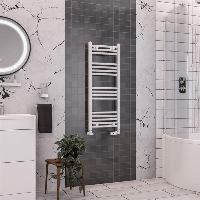 Eastbrook Wendover Vertical Curved Heated Towel Rail - White