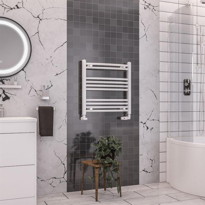 Eastbrook Wendover Vertical Curved Heated Towel Rail - White