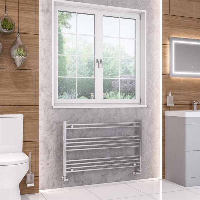 Eastbrook Wendover Horizontal Straight Heated Towel Rail - Chrome