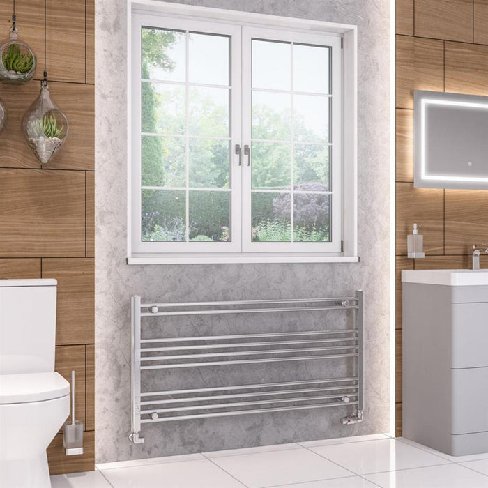 Eastbrook Wendover Horizontal Straight Heated Towel Rail - Chrome