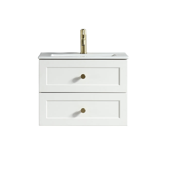 Lussaro Valerio 2 Drawer Wall Hung Vanity And Basin - 610mm Wide