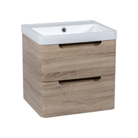Tailored Monza 2 Drawer Wall Hung Vanity Unit with Basin