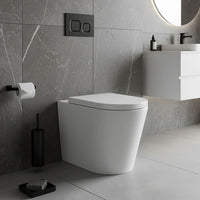 Tailored Ferrara Plus Rimless Back To Wall Toilet with Wrap Over Soft Close Seat