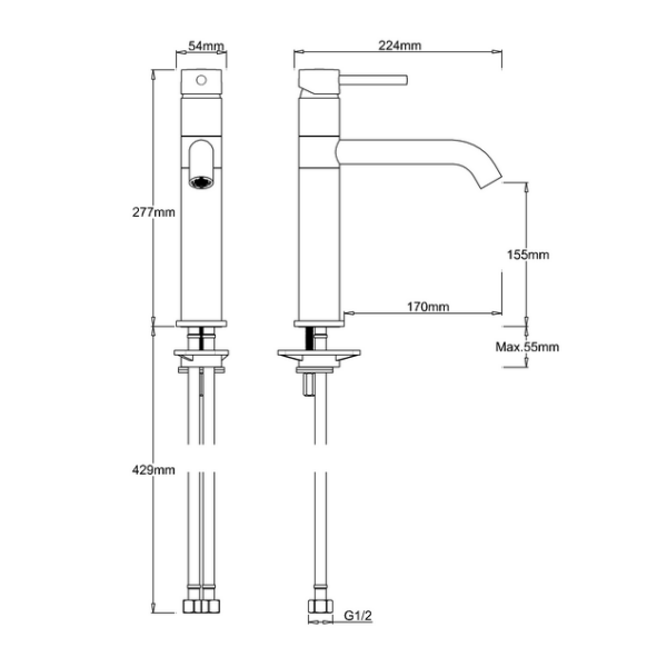 Crosswater Design Single Lever Kitchen Mixer Tap