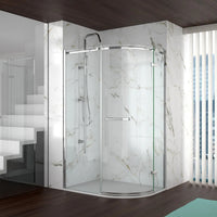 Merlyn 8 Series Single Door Frameless Offset Quadrant Shower Enclosure