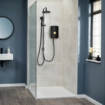Triton Amala DuElec 9.5kW Electric Shower - Black/Brushed Brass
