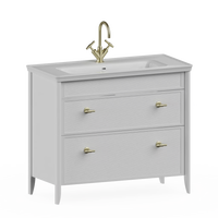Burlington Strand 1000mm 2 Drawer Floorstanding Vanity Unit with Ceramic Basin & Handles