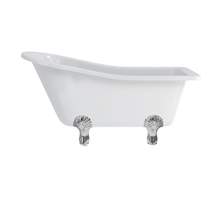Burlington Buckingham Acrylic Single Ended Slipper Bath with Legs 1500mm x 740mm