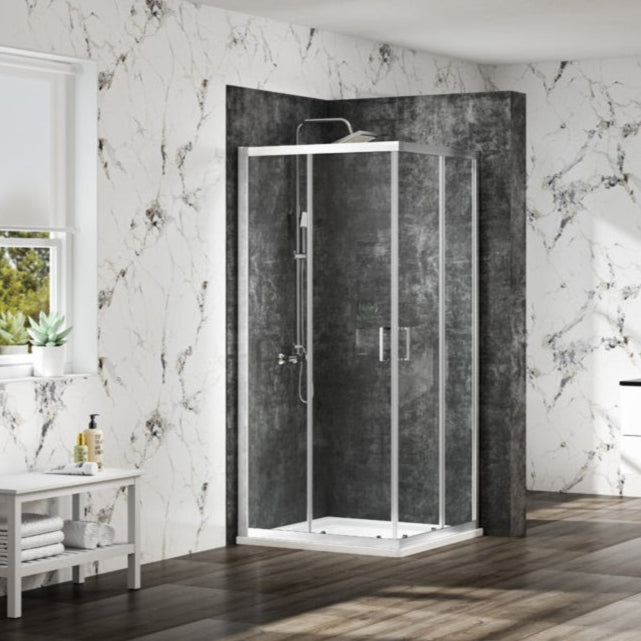 Merlyn Mbox Corner Entry Shower - Chrome