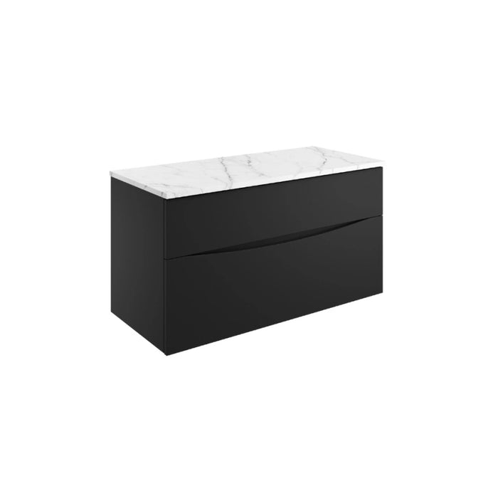 Crosswater Glide II Wall Hung Unit & Marble Effect Worktop