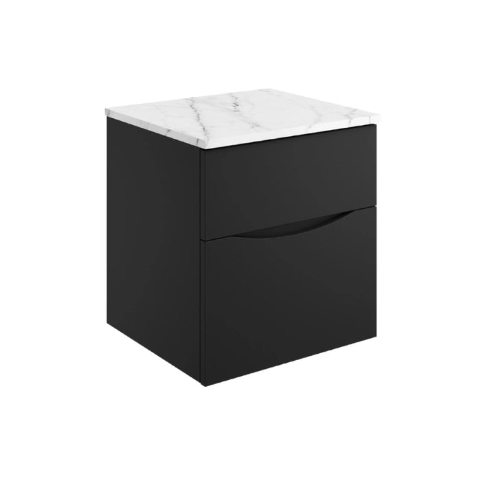 Crosswater Glide II Wall Hung Unit & Marble Effect Worktop