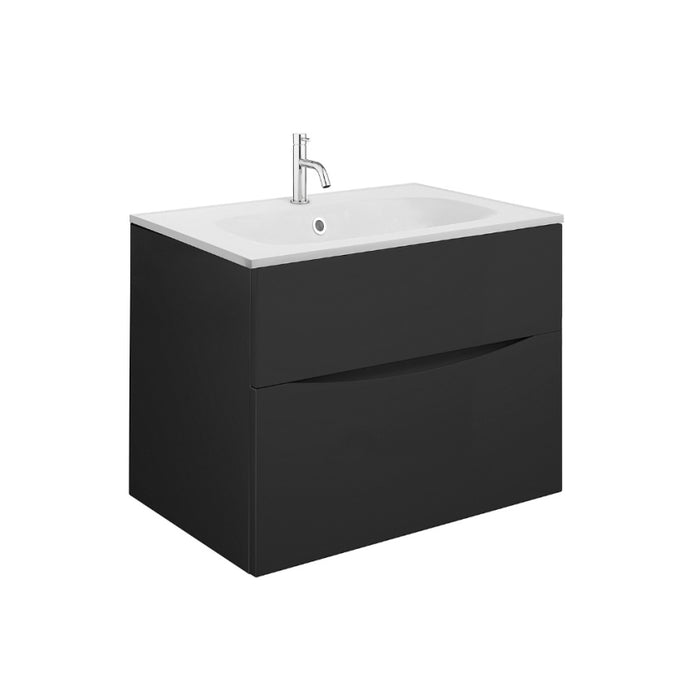 Crosswater Glide II Wall Hung Vanity Unit with Matt White Basin