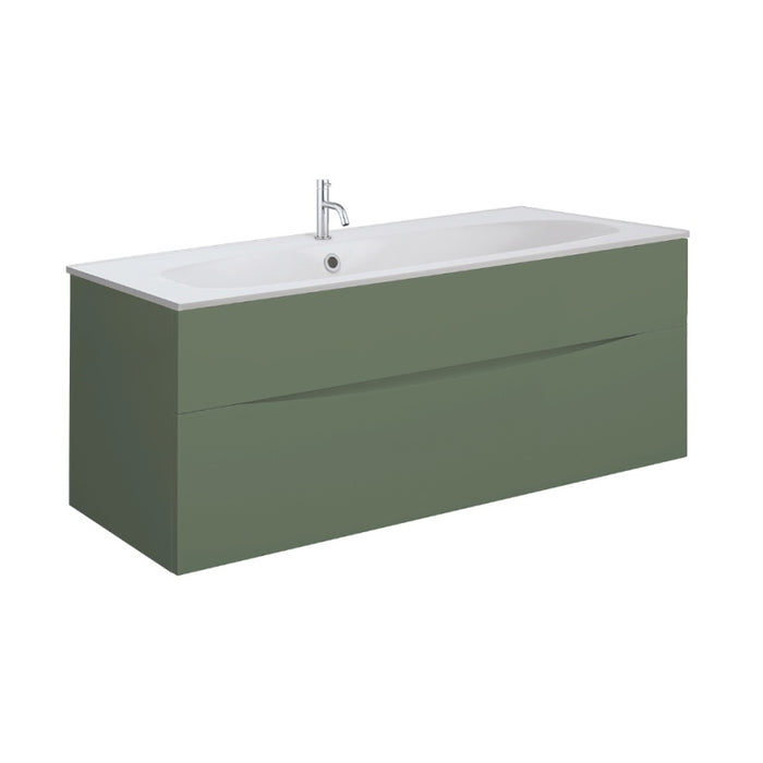Crosswater Glide II Wall Hung Vanity Unit with Matt White Basin