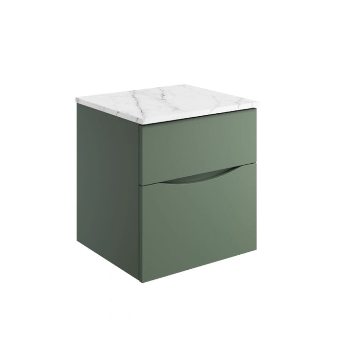 Crosswater Glide II Wall Hung Unit & Marble Effect Worktop