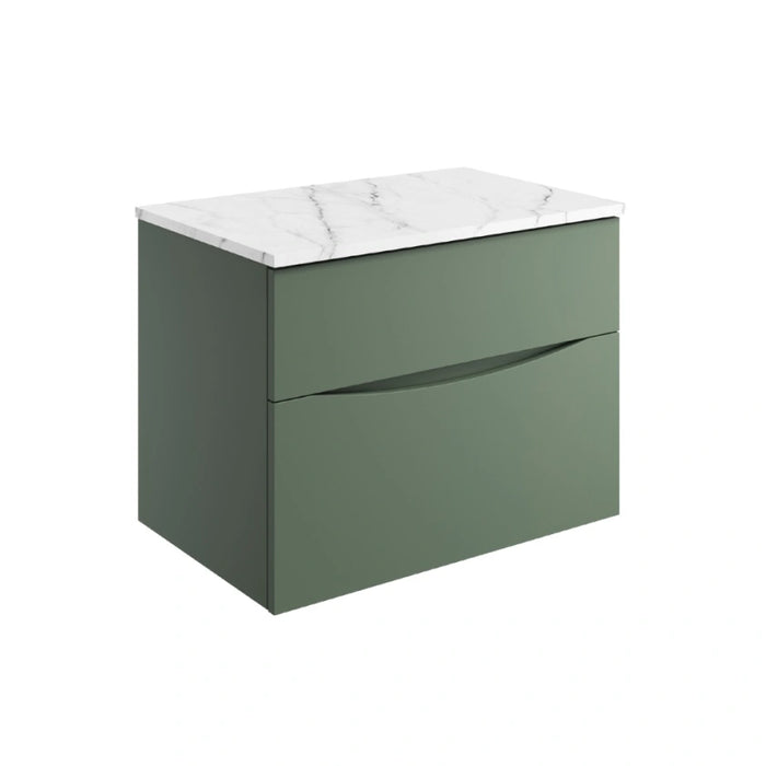 Crosswater Glide II Wall Hung Unit & Marble Effect Worktop