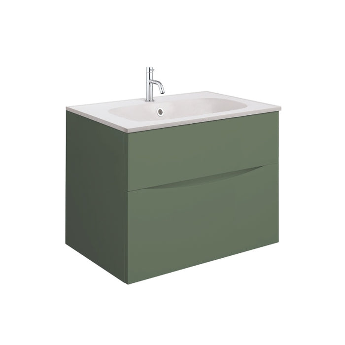 Crosswater Glide II Wall Hung Vanity Unit with Matt White Basin