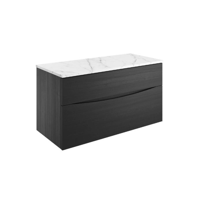 Crosswater Glide II Wall Hung Unit & Marble Effect Worktop