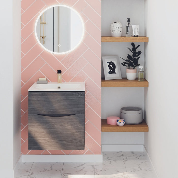 Crosswater Glide II Wall Hung Vanity Unit with Matt White Basin