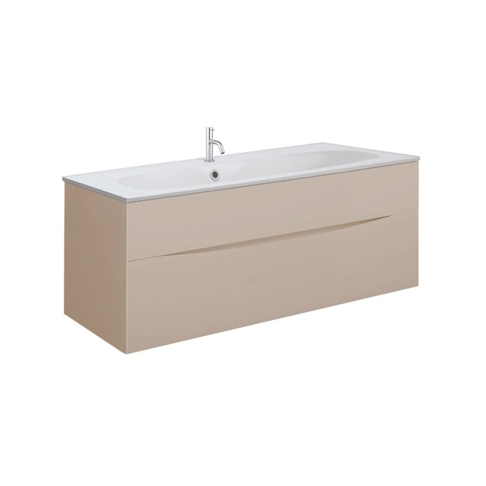 Crosswater Glide II Wall Hung Vanity Unit with Matt White Basin