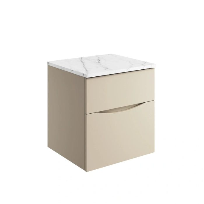 Crosswater Glide II Wall Hung Unit & Marble Effect Worktop