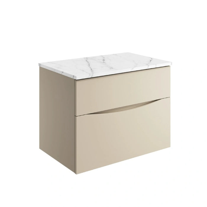 Crosswater Glide II Wall Hung Unit & Marble Effect Worktop
