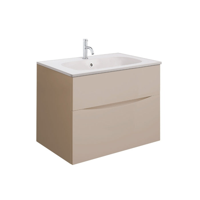 Crosswater Glide II Wall Hung Vanity Unit with Matt White Basin