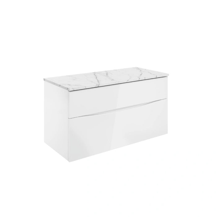 Crosswater Glide II Wall Hung Unit & Marble Effect Worktop