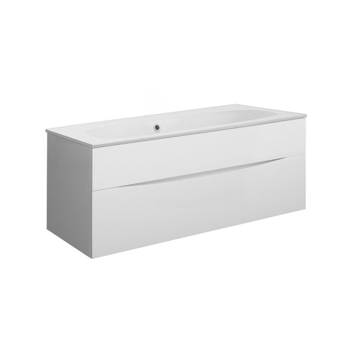 Crosswater Glide II Wall Hung Vanity Unit with Matt White Basin