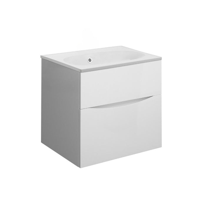 Crosswater Glide II Wall Hung Vanity Unit with Matt White Basin