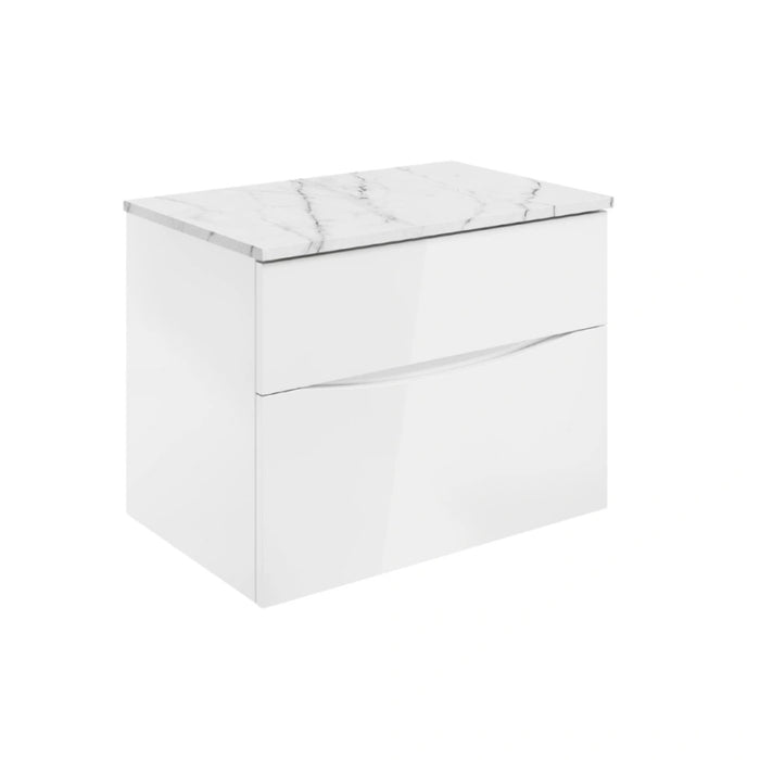 Crosswater Glide II Wall Hung Unit & Marble Effect Worktop