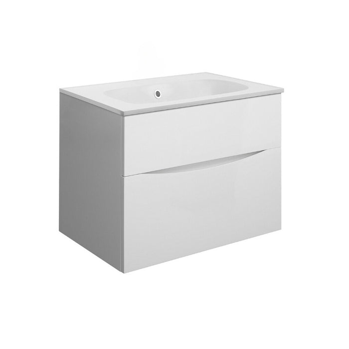 Crosswater Glide II Wall Hung Vanity Unit with Matt White Basin