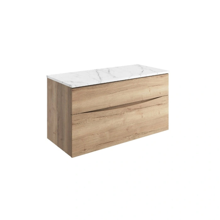 Crosswater Glide II Wall Hung Unit & Marble Effect Worktop
