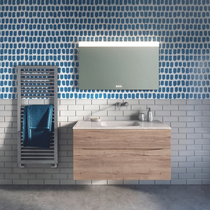 Crosswater Glide II Wall Hung Vanity Unit with Matt White Basin