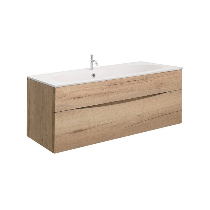 Crosswater Glide II Wall Hung Vanity Unit with Matt White Basin