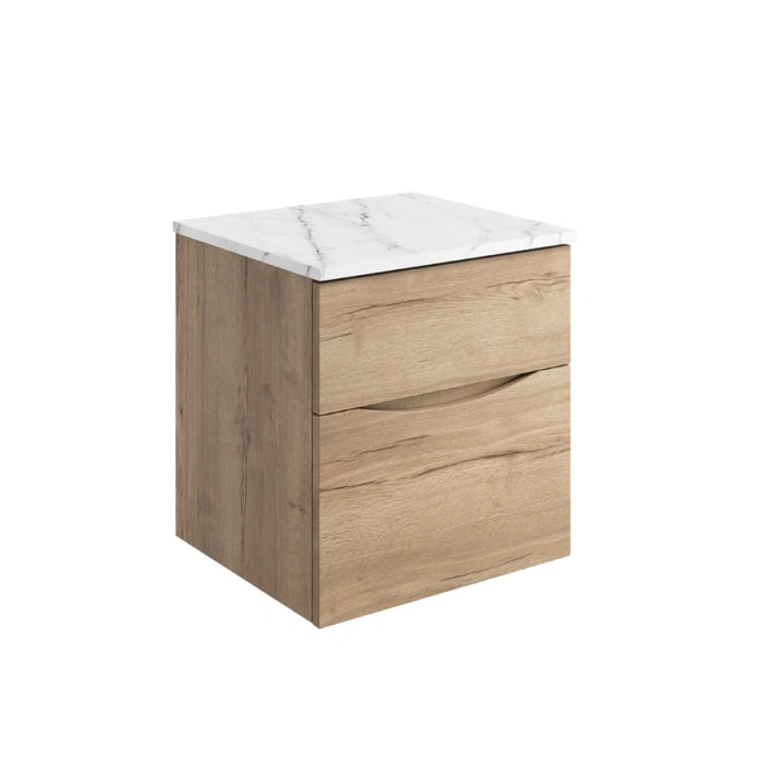 Crosswater Glide II Wall Hung Unit & Marble Effect Worktop