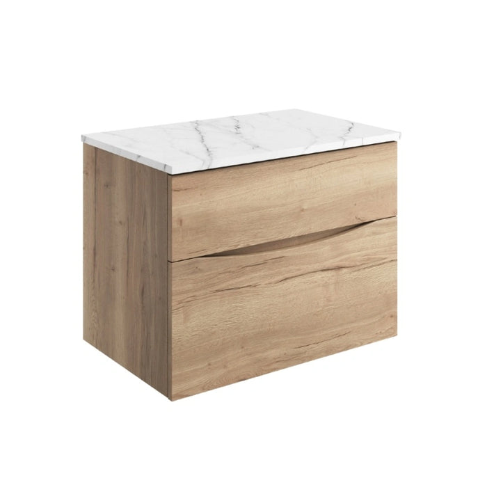 Crosswater Glide II Wall Hung Unit & Marble Effect Worktop