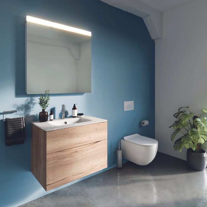 Crosswater Glide II Wall Hung Vanity Unit with Matt White Basin