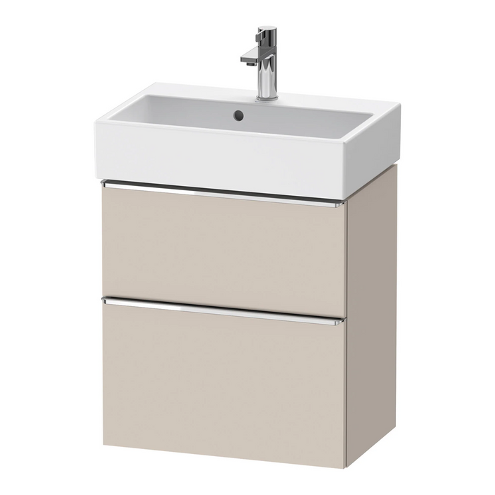 Duravit D-Neo Wall Mounted 2-Drawer Vanity Unit With Vero Air Ceramic Basin - Taupe