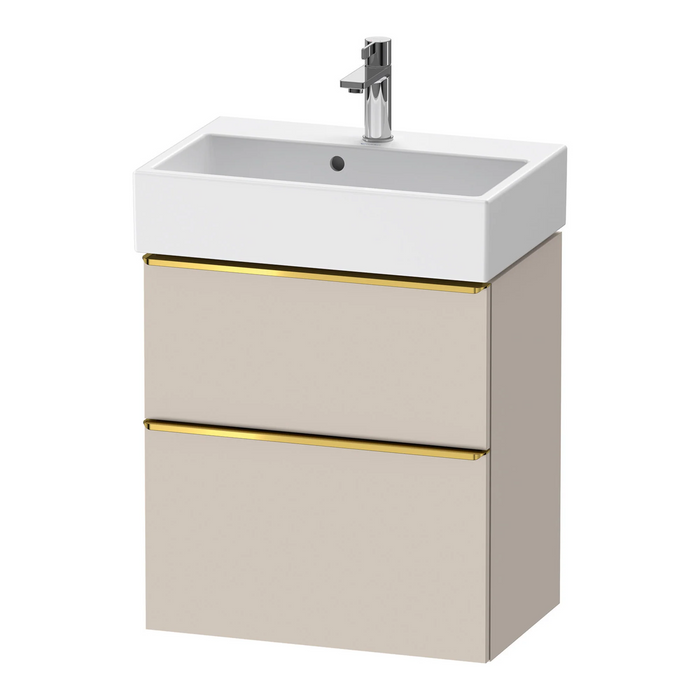 Duravit D-Neo Wall Mounted 2-Drawer Vanity Unit With Vero Air Ceramic Basin - Taupe