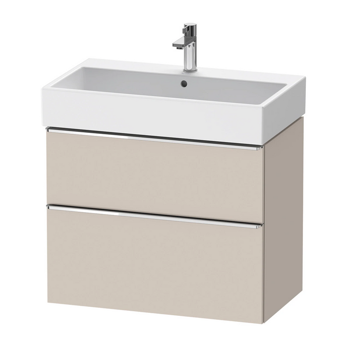 Duravit D-Neo Wall Mounted 2-Drawer Vanity Unit With Vero Air Ceramic Basin - Taupe