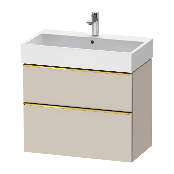 Duravit D-Neo Wall Mounted 2-Drawer Vanity Unit With Vero Air Ceramic Basin - Taupe