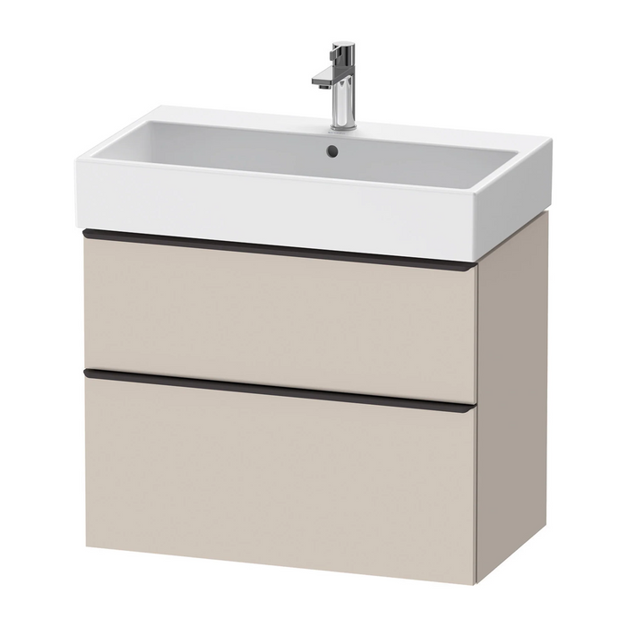 Duravit D-Neo Wall Mounted 2-Drawer Vanity Unit With Vero Air Ceramic Basin - Taupe